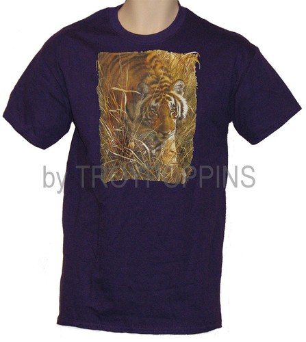 CAMISETA DE ROPA IMPRESA GRÁFICAMENTE TIGRE DE HIERBA BENGAL SALVAJE GATO GRANDE ZOOLÓGICO DE 1 ALTURA - Imagen 7 de 18