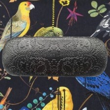 Christian Lacroix Black Embossed Eye Glasses Clam Shell Hard Case