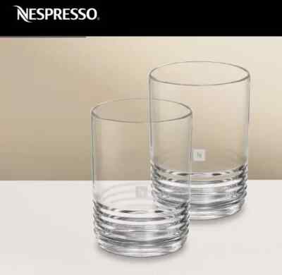 NESPRESSO Set of 2 Glass Barista Recipe Small Collection Brand New SUMMER 2024