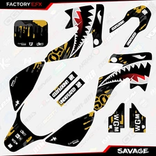 Black & Gold Camo Savage Racing Graphics kit Fits 04-12 Honda Crf50 CRF 50 Decal