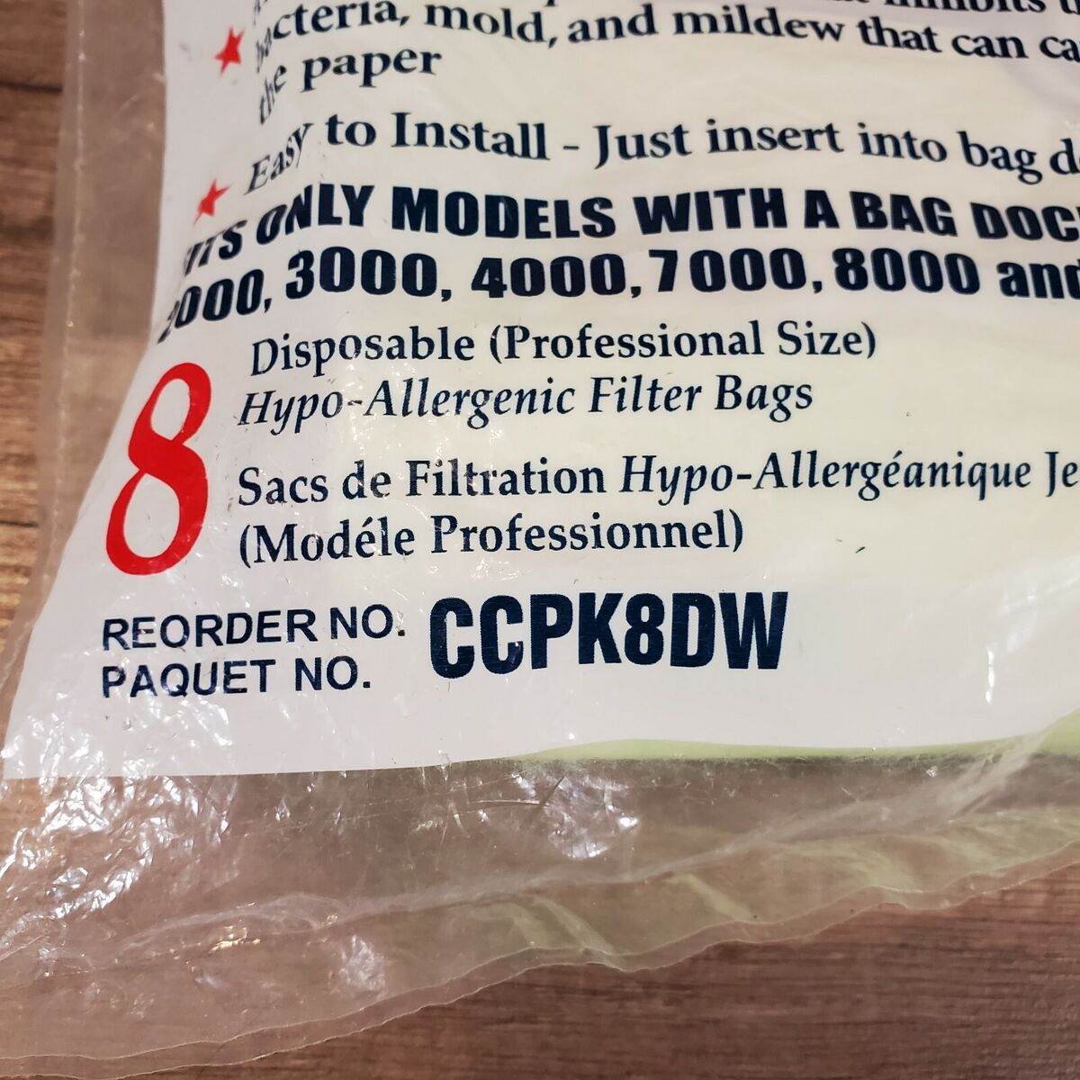 ORECK XL Type CC Vacuum Cleaner Bags CCPK8DW 1 Pack of 8 ORECK XL Type CC Vacuum Cleaner Bags CCPK8DW 1 Pack of 8