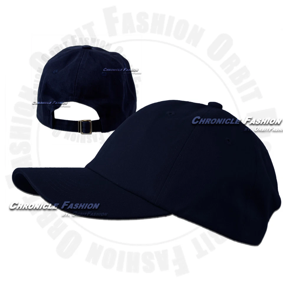 Baseball Cap Washed Cotton Adjustable Dad Hat Polo Style Plain Solid Blank Mens - Image 4 of 4