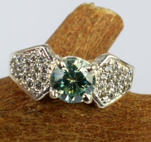 2.38 CT Rundschliff Grün Diamant Solitaire Zertifiziert Herren Ring Geschenk Für