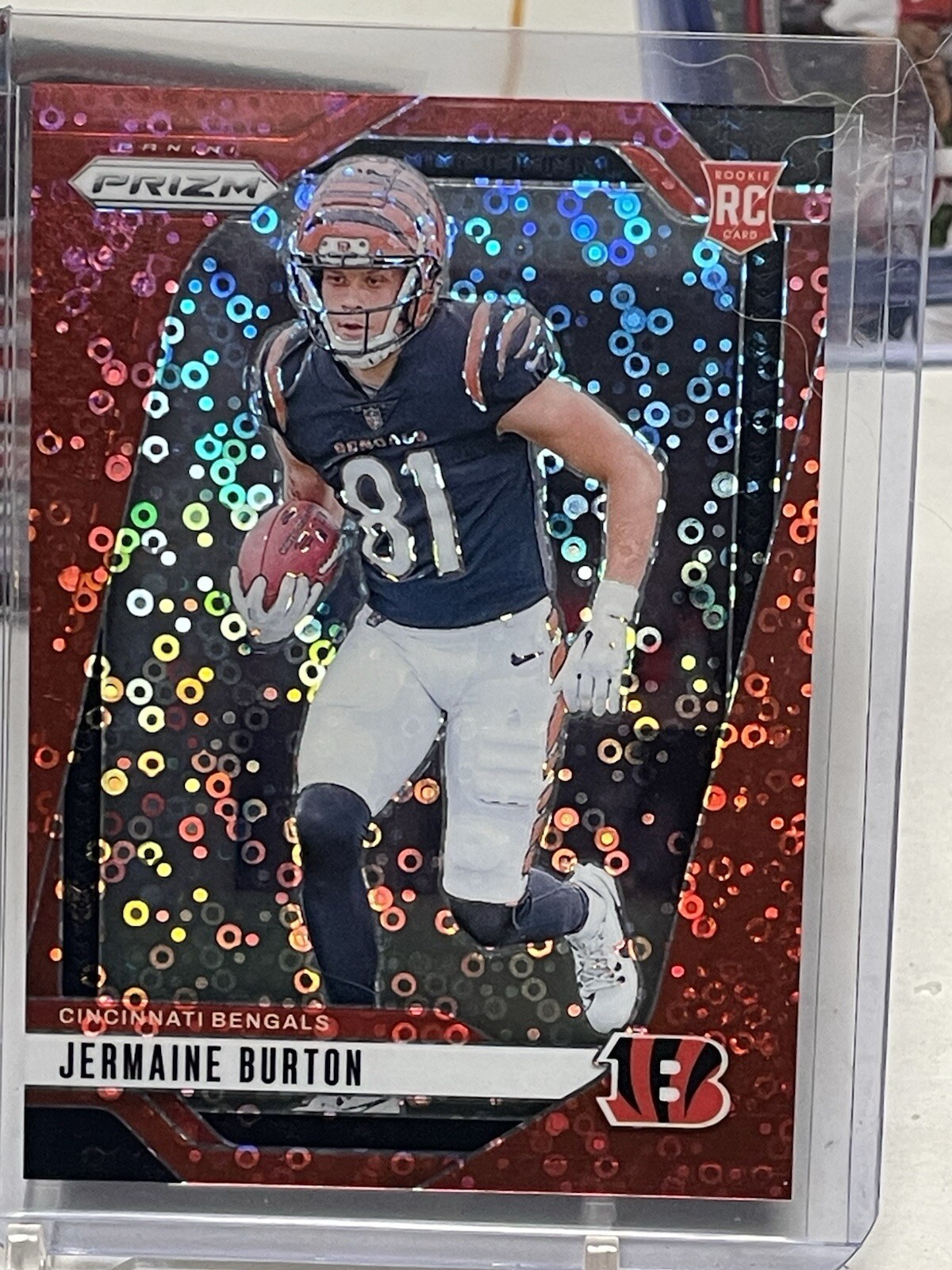 2024 Panini Prizm No Huddle /75 Red DISCO Jermaine Burton RC #350 🔥 🔥