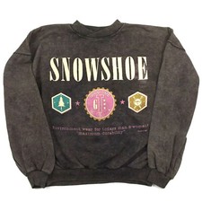 Vtg 80s Snowshoe Ski USA Sweatshirt Crewneck Pullover Mountain Resort Snow Sz XL