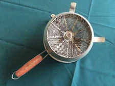 vintage FOLEY FOOD MILL w/ red wood handles