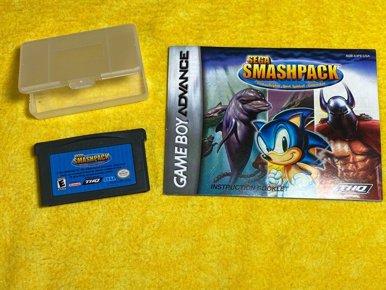 Nintendo Boy Advance Sega Smash Pack Game Sonic Ecco Golden Axe Manual !!!! 785138321035 | eBay