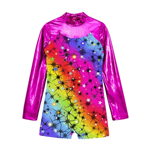 Girls Set Leotard Clothes Hair Tie Outfits Performance Jumpsuit Gymnastics - Picture 41 of 51
