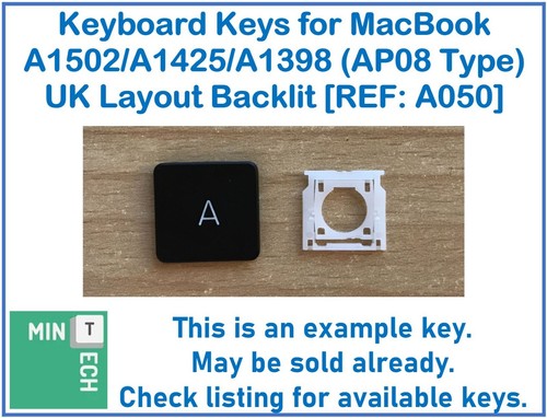 Tastatur Ersatz Tasten für MacBook A1502/A1425/A1398 (Typ AP08) UK Hintergrundbeleuchtung