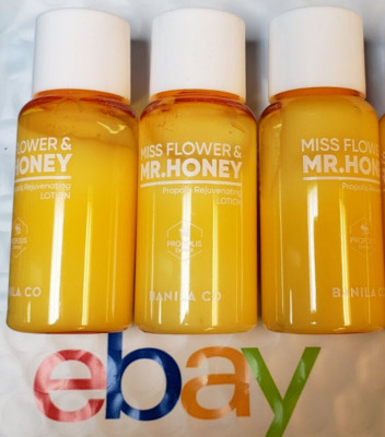Lot of 3 BANILA CO Miss Flower & Mr Honey Propolis Rejuvenating Lotion 30ml Mini