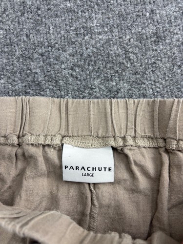 Parachute Linen Shirt Pants Set Men's L Beige Long Sleeve Button Up Drawstring - Picture 12 of 13
