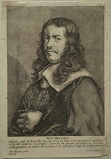 MEYSSENS CORNELIS: Portrait of Jean Meyssens painter after Ioan Meyssens. 1646