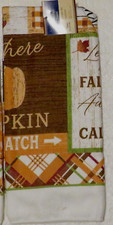 Kitchen Towels Fall Season Theme Pumpkin Patch, Falling Leaves
