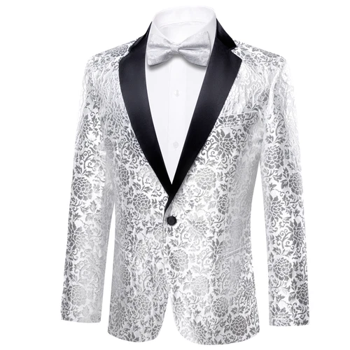 Para Hombres Floral Esmoquin Cena Chaqueta Calce Regular Chal Solapa Paisley Baile de graduación Fiesta Traje - Imagen 51 de 236