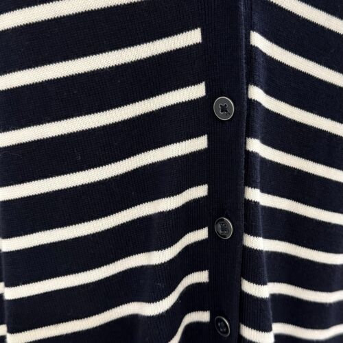 Talbot’s Petite’s Navy Striped Button Up Cardigan, Size L - Picture 2 of 7