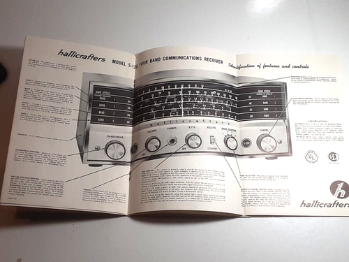 Hallicrafters Four- Band Receiver Owner guide S-120 AB2 - Picture 9 of 9