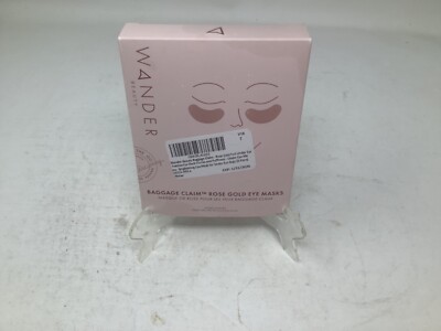 Wander Beauty Baggage Claim Rose Gold Eye Masks 6 Pairs Full Box Brand New Aloe