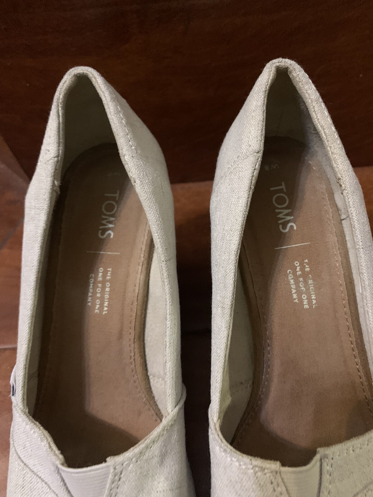 Toms Michelle Espadrille Wedge Sandals Cork Heel Wome… Gem