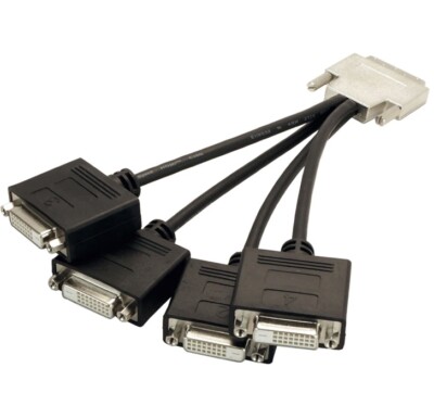 VisionTek VHDCI to 4X Dvi-D Cable (M/F)-900801, Black Copartner E119932