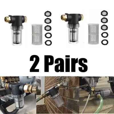 #ad #ad 2X Garden Hose Inlet Filter Inline Water Pressure Washer Sediment Filter NEW $28.49