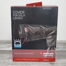 Manfrotto E-704 PL Rain Cover Black Extension Sleeve for DSLR's W/ 300-600mm