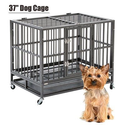 grey dog crate