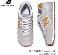 New Balance 574 ML574BM2 men's running training shoes Grey/Workwear Size 8 US