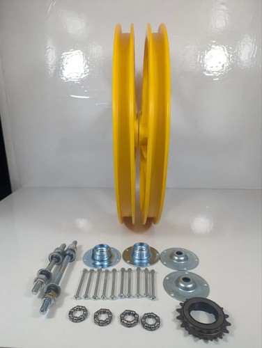 BMX Bicycle 20" PVC Sport Rim (YELLOW) Complete Wheelset Hub Set - Picture 3 of 4