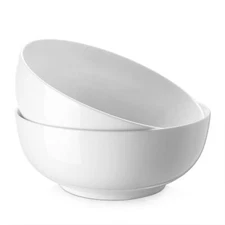 Salad Bowls Large Pho Bowls 8" White Ceramic Bowls For Nut Centerpiece Pasta Sou