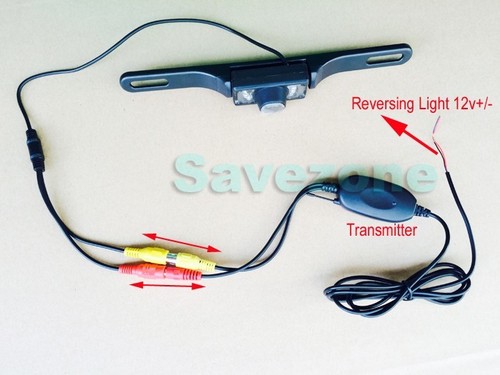 4.3 inch LCD Mirror Monitor +7IR LED Reversing Wireless Camera Car Rear View Kit - Picture 9 of 12