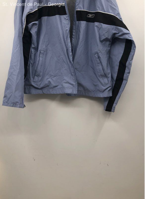 Reebok Periwinkle Jersey Lined Full Zip Nylon Windbreaker 90s Y2k