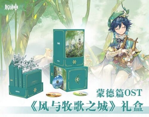 Genshin Impact Mondstadt City of Winds and Idylls OST CD Toy Badge Box Set Gift - Picture 2 of 15