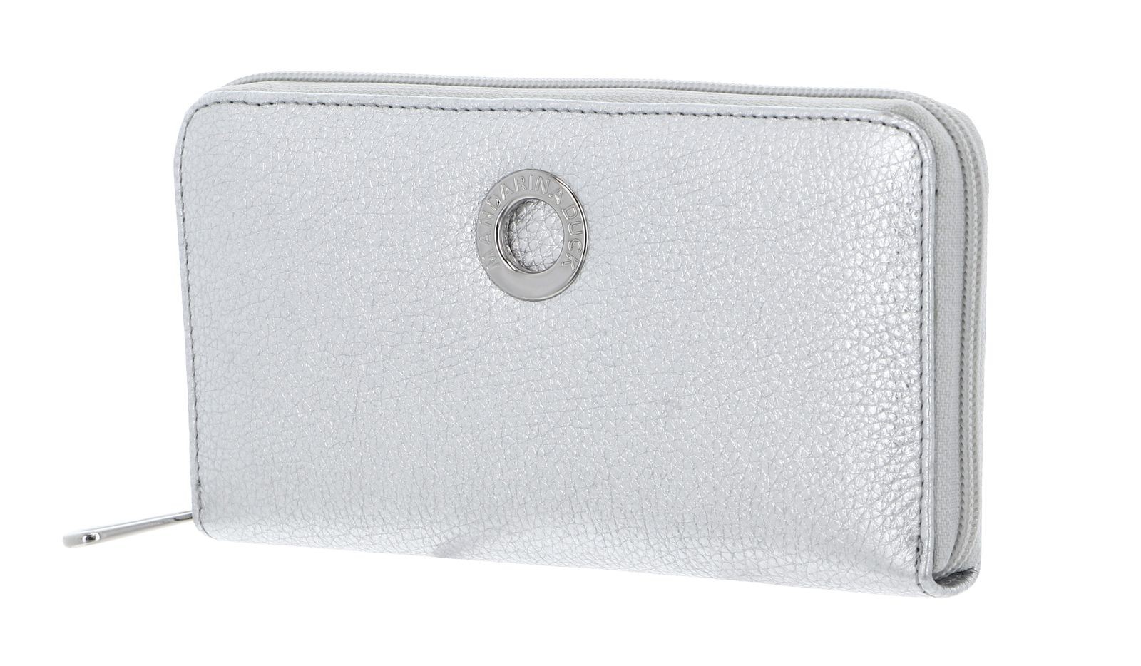 MANDARINA DUCK Mellow Metal Zip Around Wallet L Silver