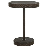 Gartentisch Braun 75,5X106 Cm Poly Rattan