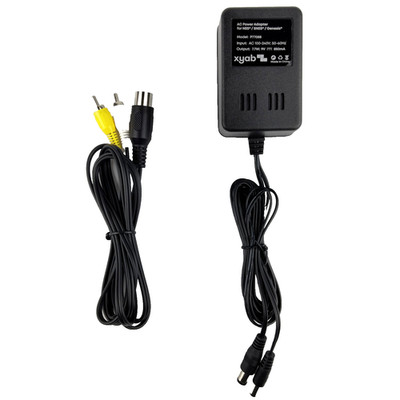 AV RCA Cable + AC Adapter Power Supply For SEGA Genesis 1 Model MK-1601 NEW