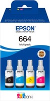 Epson Original Ecotank 664 NachfüLltinte - 4Er Multipack Schwarz, Cyan, Magenta,