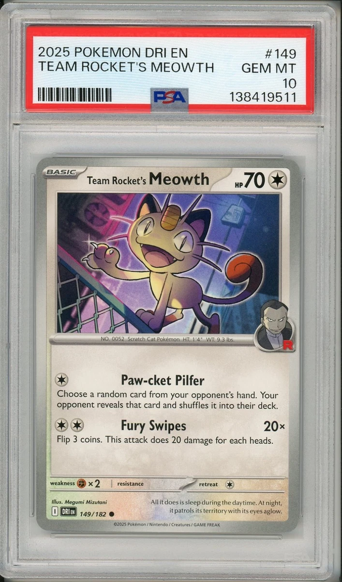 Team Rocket's Meowth 149/182 Sv10: Destined Rivals for sale | eBay