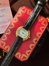 Cartier Ellipse 18ct Gold Watch ref. 67081 1970's Box & Service Papers