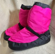BLOCH sz adult XS Linna  Max neon pink black warm up dance booties slippers