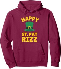 Funny St Patrick's Day Irish Shamrock Happy St. Pat Unisex Hooded Sweatshirt