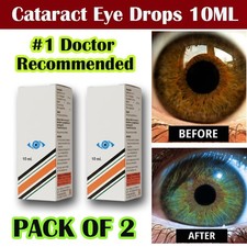 BEST Cataract Eye Drops - Glaucoma, Non Carnosine, Can Cataracts C PACK 2