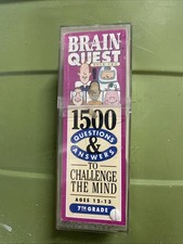 Brain Quest 7th Grade Deck 1 and 2 Q A Cards 1,500 Questions and Answers W/ Case