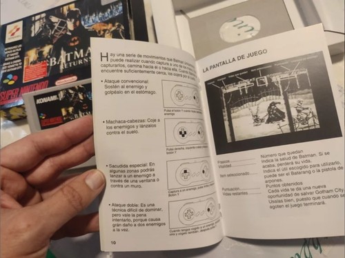 Batman Returns CIB Original Snes Pal game box and manual complet - Imagen 6 de 9