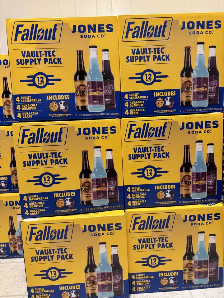 Jones Soda Vault-Tec Paquete de 12 Juego de Exhibición de Coleccionista Temática Fallout (Sellado) Foto 2 de 3