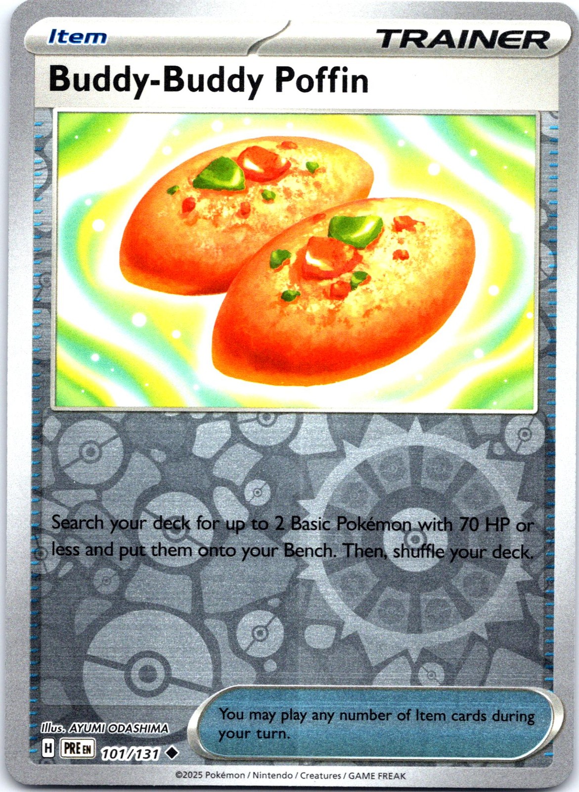 Pokemon Prismatic Evolutions - Buddy-Buddy Poffin 101/131 Reverse Holo SV: NM