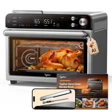 12-in-1 Air Fryer Toaster Oven Combo with Wireless Meat Thermometer, 27QT