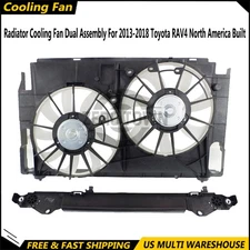 Dual Radiator Cooling Fan Assembly For 2013-2018 Toyota RAV4 North America Built