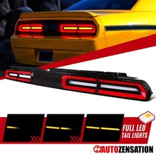 Fit 2008-2014 Dodge Challenger Black Red Led Tail Lights Sequential Signal 3pc Fit 2008-2014 Dodge Challenger Black Red Led Tail Lights Sequential Signal 3pc