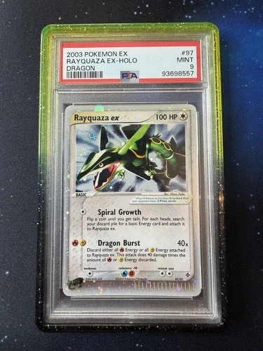 Pokémon TCG Rayquaza EX Dragon Holo Rare Card Series 97/97 PSA 9