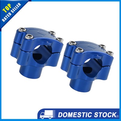 2Stück blauen Motorrad Fat Bar Lenker Riser Klemmen,passend für 28mm Griffe